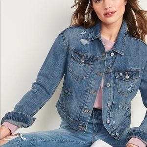 NWT Old Navy cropped jean jacket XXL